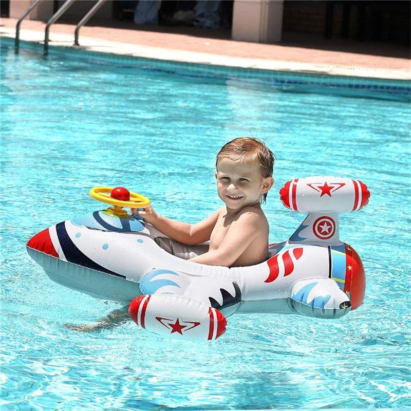 Förtjockning kreativa flygplan, simning ring, uppblåsbara barn simning float, baby sätesring