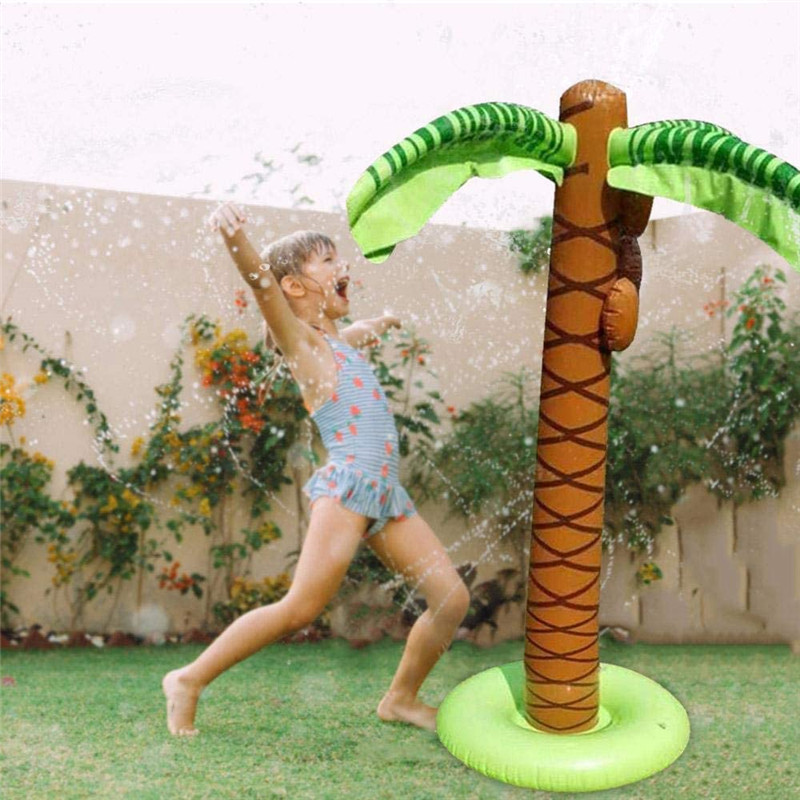 Uppblåsbara Palm Coconut Tree Toy, Utomhus Float Decoration för Beach Background