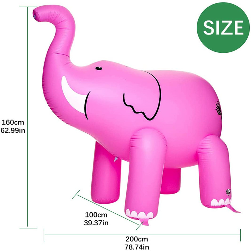 Fabriksuttag Uppblåsbara Elephant Toy, PVC Uppblåsbara annonsering Tecknad Karaktär Float, luftfylld leksak för barn