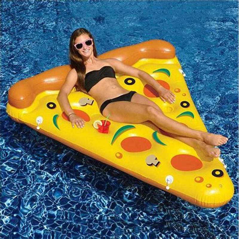 PVC uppblåsbara stora vuxna float pizza float, vatten leksak för pool, strand