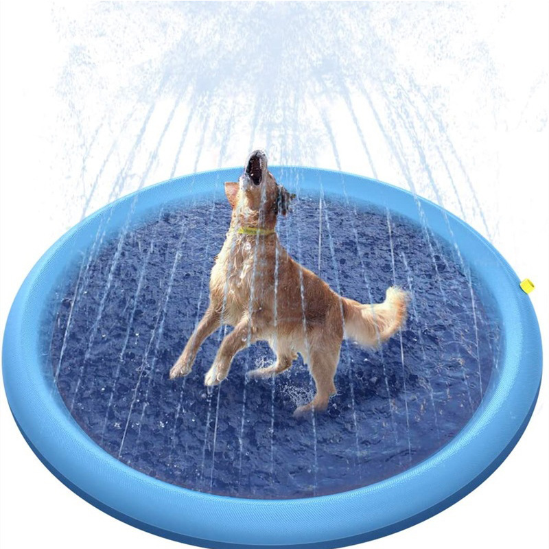 Uppblåsbar 170 cm hundstänk sprinklerdyna utomhus